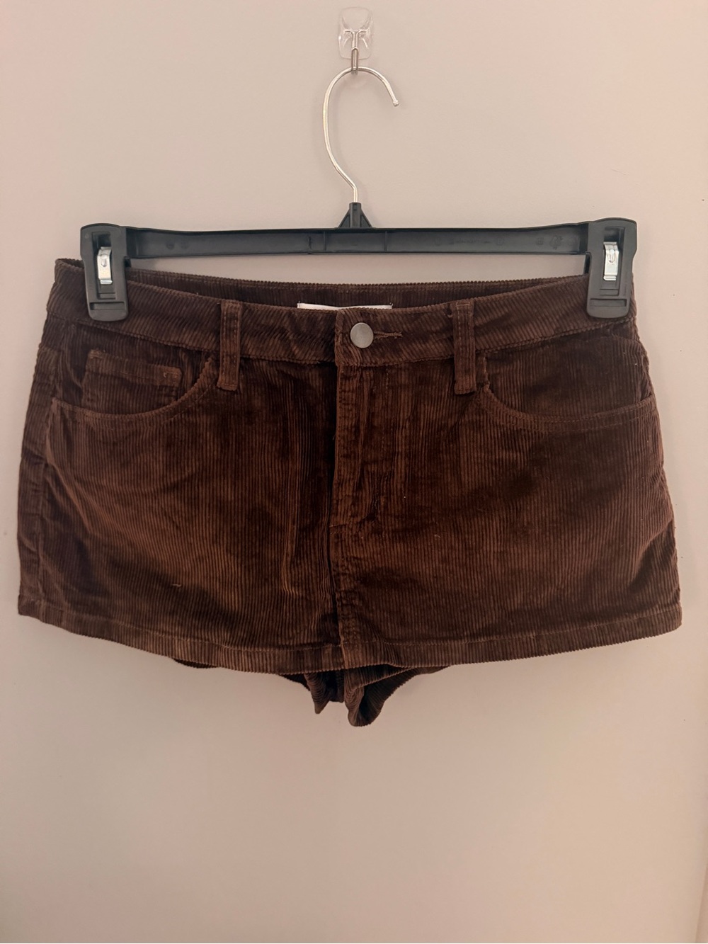 REVOLVE Brown Corduroy Low-Rise Skort